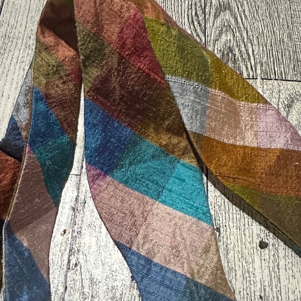 Robert Talbott Multicolor Striped Silk Bow Tie - image 5